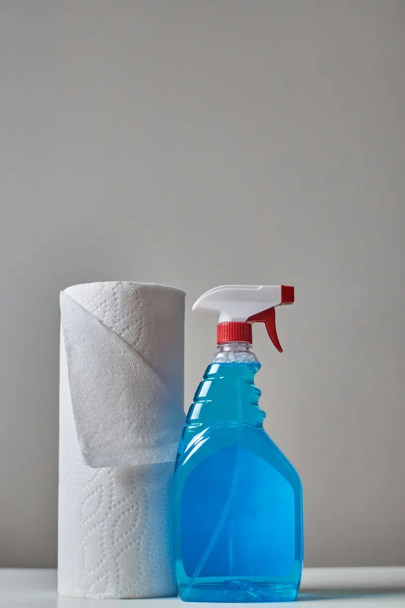 Cleaning spray and paper towel roll ready for a clean D&A Cleaning Ltd