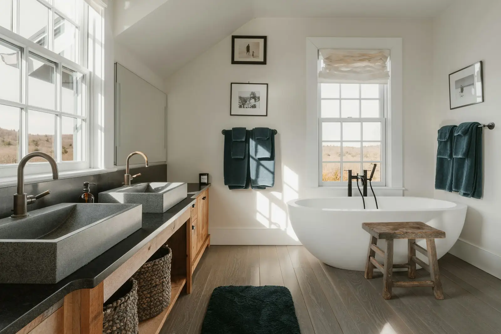 Spotless modern bathroom with freestanding bath D&A Cleaning Ltd