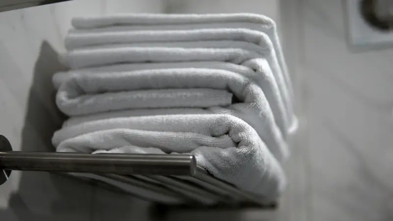 Freshly folded clean towels D&A Cleaning Ltd